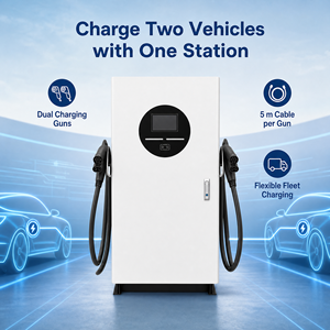 <span class=keywords><strong>Borne</strong></span> <span class=keywords><strong>de</strong></span> <span class=keywords><strong>recharge</strong></span> rapide pour véhicules électriques 60 kW DC CCS2, station <span class=keywords><strong>de</strong></span> charge OCPP 1.6J, design compact à poser au sol, IP54, pour usage commercial extérieur - Product Image 3