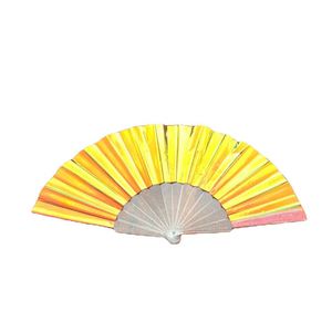 Custom PVC 23 CM Rave Clack Hand Fan Bulk Festivals Folding Shade Hand Fan - Product Image 1