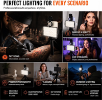 Lampe de selfie pour téléphone réglable chaud/froid LBB, lampe CPL pour tatouage, équipement de maquillage permanent PMU, studio de tatouage