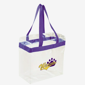 กระเป๋าผ้าใสพิมพ์โลโก้ตามสั่งสำหรับวันแข่งขั<span class=keywords><strong>น</strong></span>กีฬา ได้รับอนุมัติสำหรับใช้ในสนามกีฬา เหมาะสำหรับแฟนกีฬา สั่งซื้อจำ<span class=keywords><strong>น</strong></span>วนมากเพื่อใช้เป็<span class=keywords><strong>น</strong></span>ของแจกในงา<span class=keywords><strong>น</strong></span>อีเว้นท์ - Product Image 1