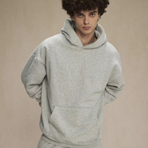 Sudadera con Capucha Extra Grande de Lujo, 400-500 g/m², Algodón y Poliéster, Lisa, Personalizable, para Hombre, Estilo Urbano, Sudadera Pesada - Product Image 4