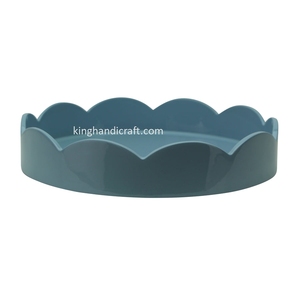 Bandeja de Servicio Artesanal de Laca Ecológica de Grado Comercial para Decoración del Hogar, Comedor, Té y Café |   Madera con Acabado Brillante y Duradero - Product Image 5