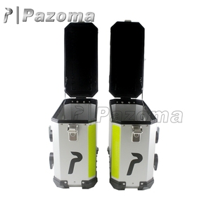 Pazoma Universale Sella Gerla Nastro Bagagli Lato Carrier Case Coppia 36L di Alluminio Del Motociclo Laterale Scatole - Product Image 4