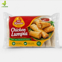 Op maat gemaakte diepvriesverpakking van plastic, 3-zijdig geseald, transparant plat zakje voor kip, loempia's en voorgbereide gerechten.