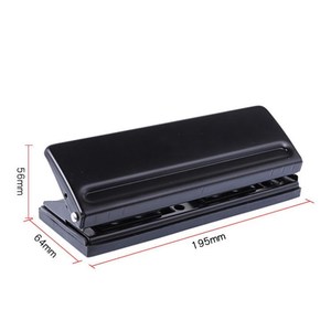 Perforadora Redonda Ajustable de 6 Anillos con Regla Plegable, Perforadora de Hojas de Recambio para Encuadernación, Accesorios de Oficina - Product Image 1