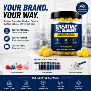 Gomitas de Creatina HCL OEM 5000mg por Porción, Sabor Limón, Suplemento Dietético para un Estilo de Vida Activo, Energía y Rendimiento - Product Image 5