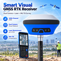 Penerima GNSS RTK Presisi Tinggi dengan IMU, Kamera Ganda, dan Peralatan Survei Laser AR Stakeout untuk Konstruksi