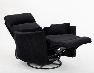 Poltrona Reclinabile a Dondolo VANBOW in Tessuto Nero per Madri in Allattamento - Product Image 4