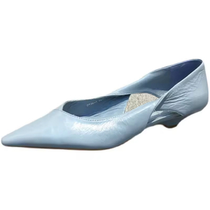 Sandales à talons aiguilles noires en cuir verni et satin, ornées de strass, à bout pointu, style mule, pour femme, idéales pour les soirées - Product Image 1