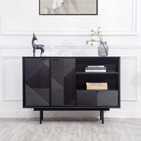 Buffet de rangement en bois massif, style nordique moderne et épuré, pour salon et entrée, design luxueux, mobilier de maison