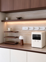 Meuble d'appoint de salon moderne personnalisé OMIYA en bois pour toute la maison, station de bar à café combinée avec étagère ouverte et grande capacité fermée