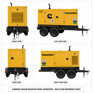 Groupe électrogène diesel Cummins Super Silent 30kVA 40kVA 50kVA 60kVA avec ATS, alimentation de secours d'urgence, groupe électrogène insonorisé personnalisé - Product Image 2