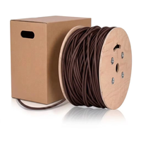 Câble réseau Ethernet LAN en promotion avec gaine PVC PE, cuivre pur, 305m (1000ft), Cat5e, Cat6, Cat6a, UTP, FTP, STP, Cat7, Cat8, LSZH, sur bobine en bois