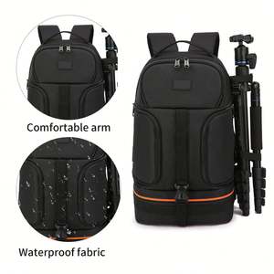 Sac à dos pour appareil photo léger et portable personnalisé, imperméable, avec un grand compartiment pour ordinateur portable de 15,6 pouces - Product Image 5