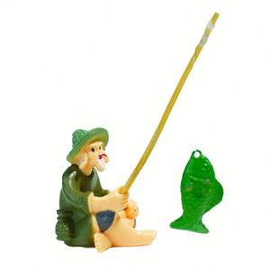 Fournisseur Direct Usine : Sculptures et Ornements Écologiques en Plastique pour Aquariums et Jardins d'Intérieur (Petits Pêcheurs) - Product Image 1