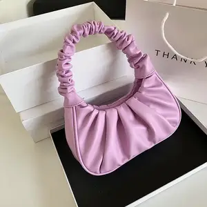 Nouveau sac à main mini fourre-tout plissé en cuir PU écologique de luxe pour femmes de <span class=keywords><strong>marque</strong></span> - Product Image 1