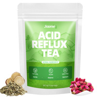 Thé contre le reflux acide Jiaoming avec menthe, rose et graines de fenouil, formule végétalienne sans sucre, équilibre l'acide gastrique et soulage l'inconfort estomacal