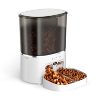 Distributeur automatique de nourriture pour animaux de compagnie avec WiFi, application Tuya, vidéo 1080P, audio bidirectionnel, en plastique, étanche à l'humidité, double bac de 8L, Fresh Lock