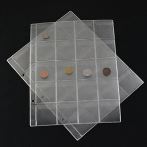 Protecteurs de pages de pièces en plastique personnalisés 12 20 30 <span class=keywords><strong>42</strong></span> Supports de collection de pièces de monnaie de poche pour feuilles de rangement - Product Image 4