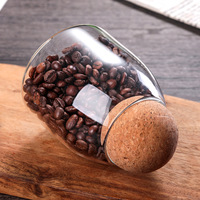 Bouteille ronde étanche en verre, contenant isolé, boîte de rangement des grains de café, pour la cuisine, grand bocaux de stockage divers, vente directe d'usine, pièces