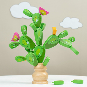 Juguete Educativo Temprano para Niños, Bloques de Construcción Creativos, Bloques de Madera con Forma de <span class=keywords><strong>Cactus</strong></span> - Product Image 2