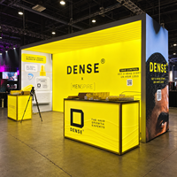 Stand d'exposition en grande arche pour salons professionnels de 20x20 et 20x30 pieds, affichage SEG rétroéclairé personnalisé avec cadre en aluminium