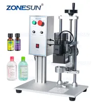ZONESUN ZS-XG450, Электрический полуавтоматический распылитель воды, напитков, дезинфицирующее средство для рук, колпачки для бутылок с винтовым уплотнением, Настольная укупорочная машина