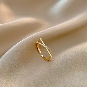 Новое модное полое многослойное кольцо панк-палец геометрические скрученные широкополосные открытые регулируемые кольца
