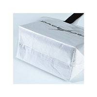 Sacs en non-tissé RPET, revêtement aluminium, recyclables, sacs de courses pliables, imperméables, avec logo personnalisé, pour emballage cadeau
