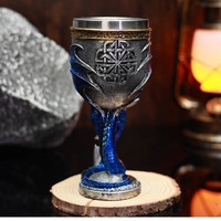 Usine personnalisée ptérosaure Sculpture 3D gothique tasse en acier inoxydable résine épée Dragon Design Bar fête aile Dragon gobelet tasse à vin