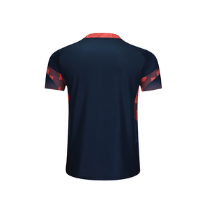 Vente en gros de vêtements de badminton personnalisés à séchage rapide t-shirts à manches courtes pour hommes et femmes chemises de ping-pong en polyester - Product Image 3