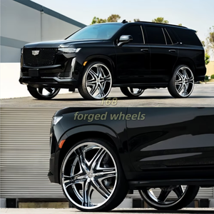 168 Jantes personnalisées 20 22 24 26 pouces en aluminium 6061-T6, à profil profond, chromées, forgées en deux parties pour Cadillac <span class=keywords><strong>Hummer</strong></span> Chrysler <span class=keywords><strong>Lamborghini</strong></span> - Product Image 4