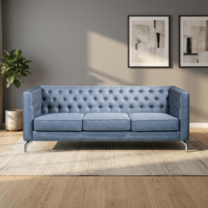 Divano Chesterfield BAS9109 Set per <span class=keywords><strong>Soggiorno</strong></span> Classico Moderno Ecologico in Vera Pelle Lussuoso Elegante Arredamento di Alta Gamma - Product Image 4