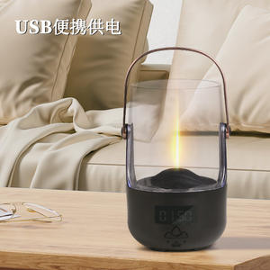 Nuevo humidificador aromático de escritorio para el hogar, negro, con alimentación USB, pequeño, portátil, de 0.5L, con temporizador, para uso en el dormitorio. - Product Image 1