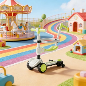 Trottinette Électrique Pliable pour Enfants avec Siège, Roues en PU, Utilisation Extérieure, pour 1-8 Ans, Jouet Détachable pour Enfants - Product Image 4