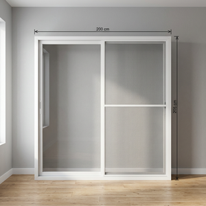 Puerta Corredera Doble de PVC HOFFEN PRO 200x205cm Blanca con Mosquitera para Sótano, Garantía de por Vida, Tailandia - Product Image 3