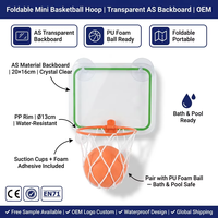 Mini-panier de basket pour enfants, jeu interactif familial d'intérieur, jeu de basket de table pour salle de bain/toilettes, jouet de basket pour enfants