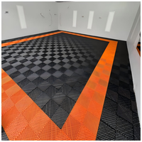 Schwerlast-Garagenbodenfliesen Ineinandergreifende Gummi-Bodenmatten für Lager Werkstatt Fitness-Studio Matten Kunststoff-Bodenbelag