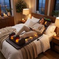 LEERCON 2026 Produits de massage Masseur de cou électrique à vibration Shiatsu avec chaleur et pression d'air Matelas de massage dorsal pliable