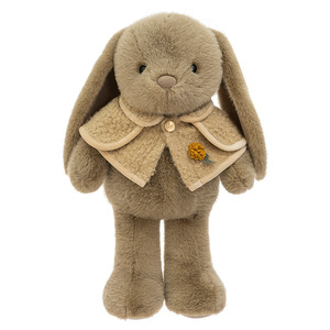 Peluche de Conejo con Chal de Pascua, Juguete de Peluche para Niños, Adorable Muñeco de Conejo con Orejas Largas, Relleno de Algodón PP, Blanco, Rosa, Marrón, Conejito de Peluche con Chal - Product Image 6