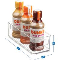 Boîte de rangement pour réfrigérateur en plastique transparent avec poignée, boîte de rangement pour aliments, boîte de rangement, contenants