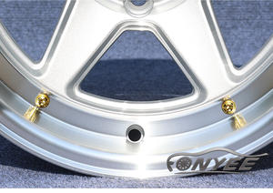 Rines Fonyee OEM/ODM de 5 Radios, 15x8, 5x113.1 PCD, Estilo JDM, Diseño S1, Rines Profundos con Remaches Dorados <span class=keywords><strong>para</strong></span> Automóviles de Pasajeros - Product Image 6