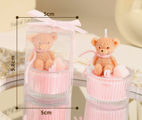 Bougie d'aromathérapie artisanale en cire de soja, décorative avec nœud en ruban, dans une boîte transparente, idéale pour les fêtes prénuptiales – Se vend comme des petits pains.