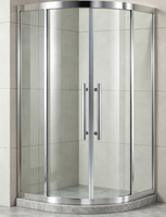Porte de douche en verre transparent de 8 mm, en acier inoxydable, fabriquée en Chine, modèle quadrant.