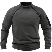 Sweat-shirt à col montant pour homme, automne-hiver, chaud, coupe ample, veste en polaire