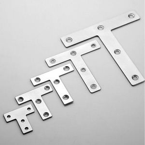 Sujetador de acero inoxidable en forma de T Conector de muebles multiusos Soporte de hierro de ángulo recto para cocina Sala de estar - Product Image 1