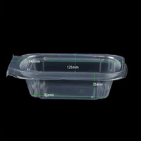 Contenants carrés transparents en PET jetables de qualité alimentaire pour pain, gâteaux et sandwichs avec couvercles, logo personnalisé, épaisseur 0,5 mm, OEM/ODM