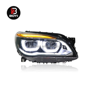 Phares LED pour Série 7 F01 F02 2009 <span class=keywords><strong>2010</strong></span> 2011 2012 2013 2014 2015, feux de jour avant modifiés, phare avant entièrement LED - Product Image 1