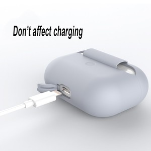 อุปกรณ์เสริมหูฟังไร้สายสำหรับ <span class=keywords><strong>Airpods</strong></span> <span class=keywords><strong>Pro</strong></span> ซิลิโคนครอบคลุมกรณีด้วยพวงกุญแจ - Product Image 4
