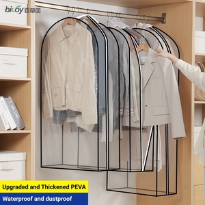 Housse de protection pour vêtements pliable en PVC transparent 3D, anti-poussière, anti-humidité, écologique, pour armoire et chambre - Product Image 1
